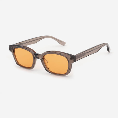 Rectangle Retro  Acetate Unisex Sunglasses 22A8004